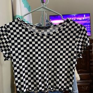 Checkered crop top